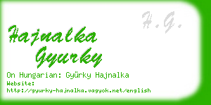 hajnalka gyurky business card